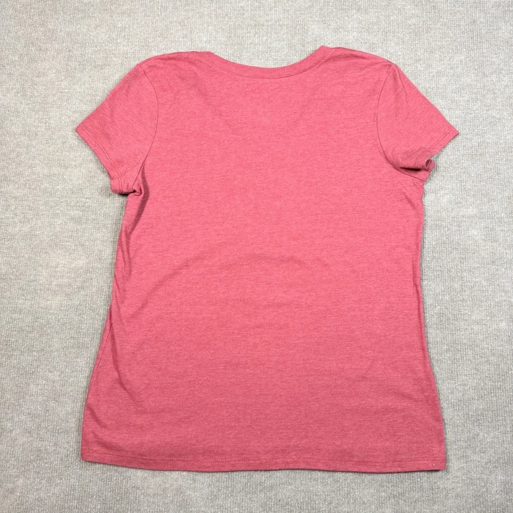 NFL Team Apparel San Francisco 49ers V-Neck Graphic T-Shirt Red Womens Large